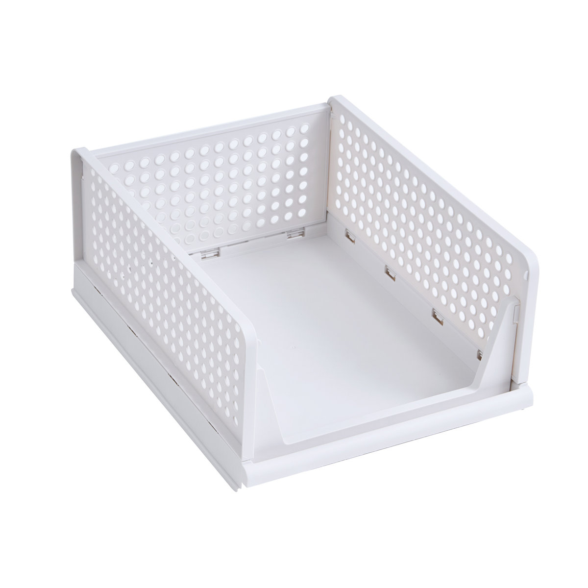 White 4-Pack Foldable Storage Box Plastic Wardrobe Storage Bin-L Size 18qt (Set of 4)